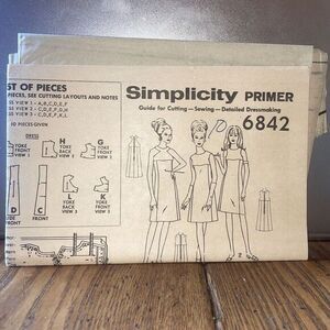 Simplicity Primer 6842 Size 10 Dress